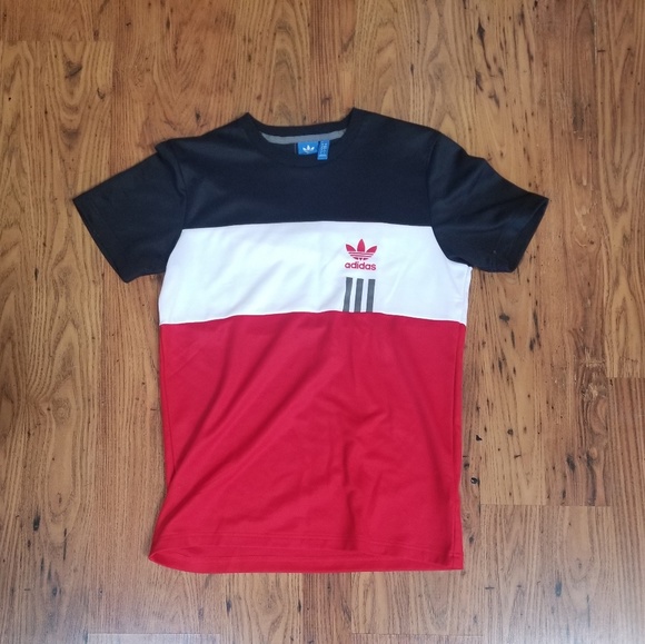 Small Red White and Black Adidas T-Shirt - Picture 1 of 4